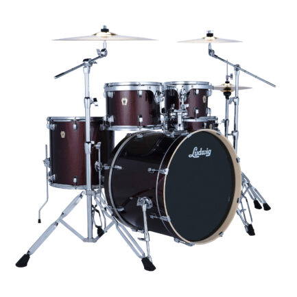 Ludwig Evolution Series Drum Set with Cymbals + Hardware - Caramel Sparkle
