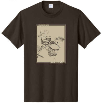 Drums Etc. "Vintage Sketch" Brown/Tan T-Shirt